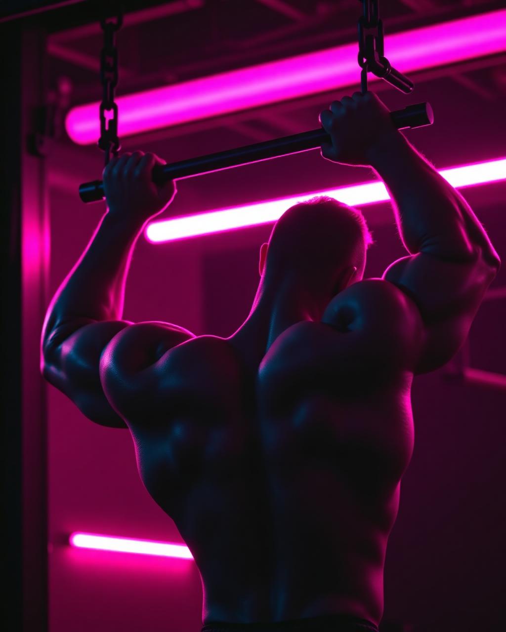 Athlete doing pull-ups